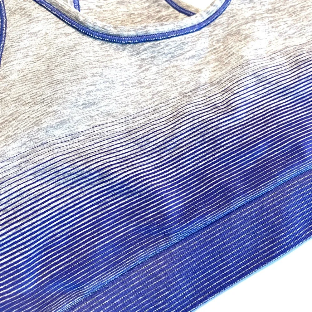 2 Yummie Purple ombré and blue ombré Racerback Sports Bra with Stretchy Fabric - Picture 9 of 9